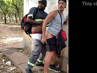 outdoor bareback sex with amateurs in homemade setting