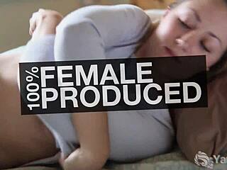 Lovely Yanks Marina Masturbates with Cute Small Tits in Solo Climax