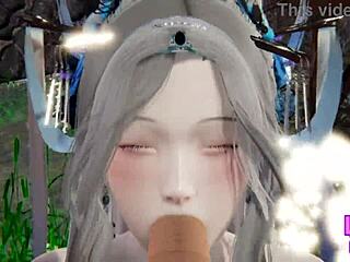 ninja character in cosplay can't endure anymore 😏