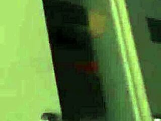 Blonde teen at gloryhole gets plowed by big black cock. Creampie finish.