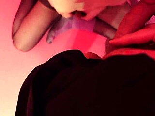 Petite tranny receiving bareback and facial from redhead shemale pov