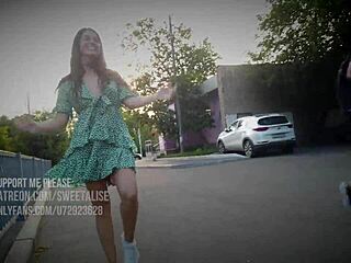 Flashing Tits And Upskirt At Public No Panty