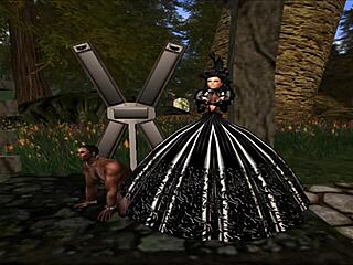 Diskret unter dem reifrock - historische bdsm-fantasie mit lady aranea in latex