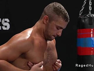 Steamy Interracial Gay Anal Action in Gym