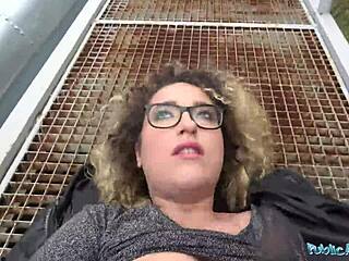 Public agent pounding spanish shaved pussy outdoors