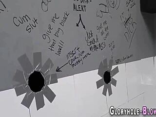 Pretty Blonde Sucks Big Black Cock at Gloryhole.