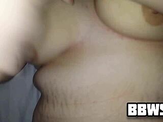 Blasting huge load on fat tits – orgasm time!