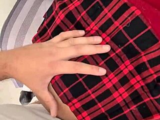 Hot 18-year-old student seduces classmate for wild home action