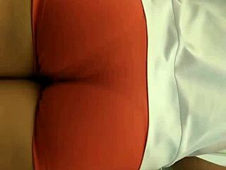 this hot girl has a nice ass in tight shorts at the market, wow