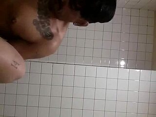 Moon got bent over for wild anal in a public bathroom setting