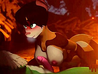 Furry Gostosa Mamando Gostoso no Pau