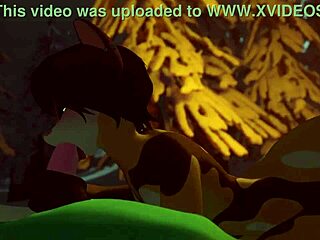 Furry Gostosa Mamando Gostoso no Pau