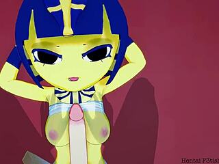 ankha rides a nice cock in the bedroom during uncensored 3d parody game.