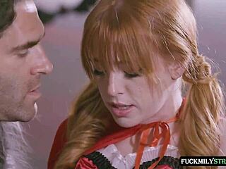 Sexy Stepdaughter in Red Riding Hood Cosplay Fucks Stepfather as Big Bad Wolf