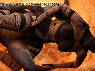 Furry Jackal And Furry Dragon Engaging In Lesbian Scissoring Sex Game