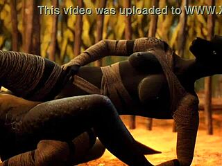 Furry Jackal And Furry Dragon Engaging In Lesbian Scissoring Sex Game