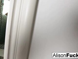 Alison Tyler Showers Nude And Masturbates Her Tight Pussy With Big Tits.