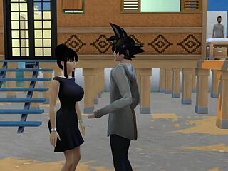 goku out of control in anime chaos. i can’t believe he’s banging everyone, even goha’s wife, in wild scenes!