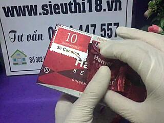 I’m showing off Vietnamese candy that keeps guys hard for days