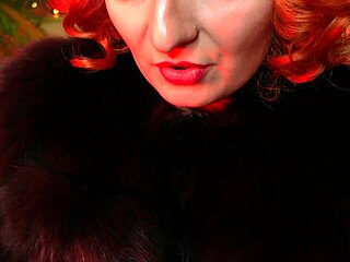 Lipstick and fur goddess Arya Grander rules with fetish charm