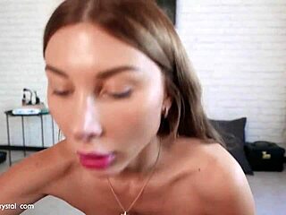 step-sister blowjob big cock step-brother in the morning - closeup young 18+ fingering masturbation amateurs