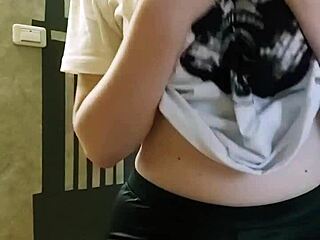 Is She Spanking Her Ass And Fingering Pussy In Leggings While Husband's Away?