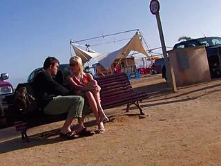 Little Blonde Anal Slut Pounded Against Wall. Doggystyle Action Leaves Her Gasping!