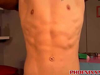 Three handsome men engage in hot and hardcore sex with twinks.