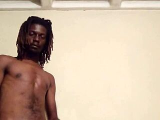 Soloboy stroking massive cock solo.