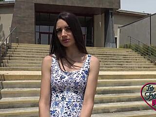 Candie Coquine Brunette Craves Wild Double Anal Action!