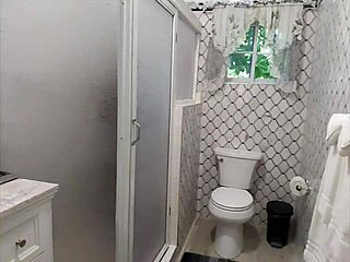 Slim Thick Ebony Girl's Shower Turns Wild - mastermeat1