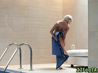 fetish babe gets feet covered in hot jizz