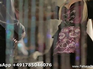 Beautiful blonde german intensely sucks cock