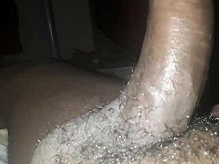 Gay amateur's solo play at night in his home.