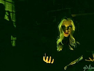 dahlia sky and charlotte stokely as occultist lesbians in action