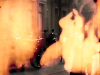 A threesome with a vintage porn star and hairy porn stars.