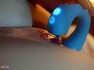 Caught masturbating with loud cum, testing HoneyPlayBox JOI thrust toy