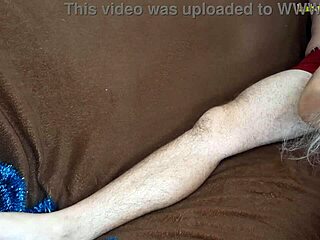 hot christmas sex with stockings and shaved pussy