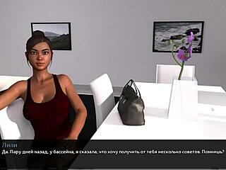 anime hentai gameplay with big tits riding and fingering in bikini. dive into where the heart is part 12.