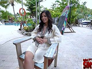 Asian busty babe Scarlett Alexis takes Damion Dayski's enormous big black cock in her ass. Alexis gets hard ass pounding.