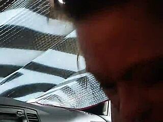 Samantha Sucks Big Cock in Public