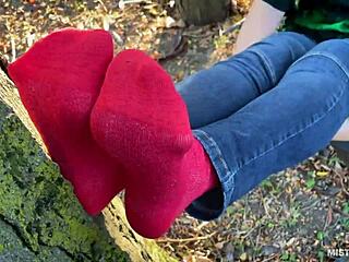 Gorgeous feet in socks tease in this compilation