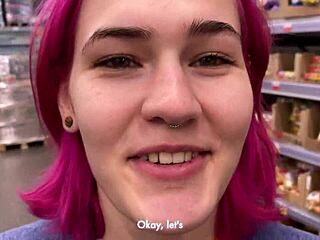 Hungry girl takes creampie in tight ass!