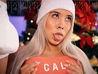 Beautiful Blonde Coed Teases Webcam with Small Tits and Submissive Acts.