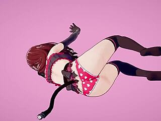 D Va hot kitty dances, then begs for cum!