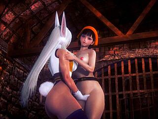 Pan has sex in dungeon dragon ball hentai cosplay