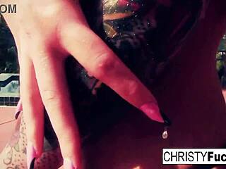 Hot Christy Mack Masturbates Her Pussy in the Shower!