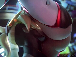 Watch D.Va, Mercy, and Widowmaker in lesbian deflowering scene!