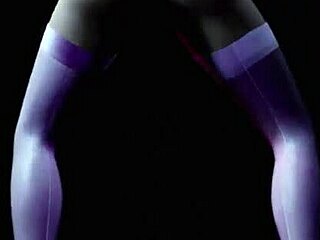 Hot Blonde's Striptease with Clothes Ripped and Big Tits Dancing