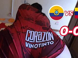 in venezuela and ecuador, two bbw beauties battled fiercely with big cocks, ending in a creampie tie